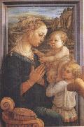 Filippo Lippi,Madonna with Child and Angels or Uffizi Madonna